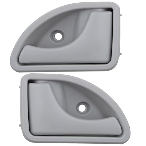 GIONAR Poignée de Porte Intérieure avant Gauche et Droite pour Twingo 1 1993-2007 Kangoo 1 1997-2010 Kubistar Van 2003-2009, OE 8200247802 8200247803, 2Pcs Poignee de Porte Interieur Gris