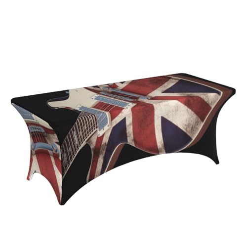 Nappe élasthanne rectangulaire 1,8m drapeau britannique - 4