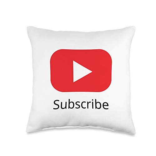 Video Blogger Social Media Play Button Throw Pillow