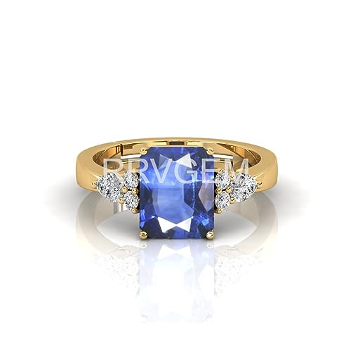 Bague saphir bleu authentique 10,50 ratti pour éviter les imitations de laboratoire