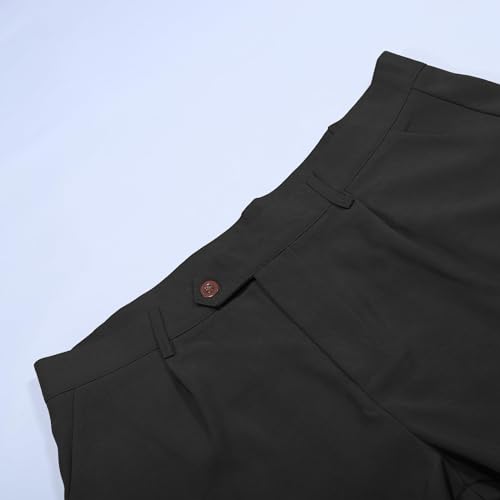 Dress Pants for Men Wide Leg Pleated Front Flat Suit Pants Baggy Straight Leg Trousers Work Casual Wedding Clothes4