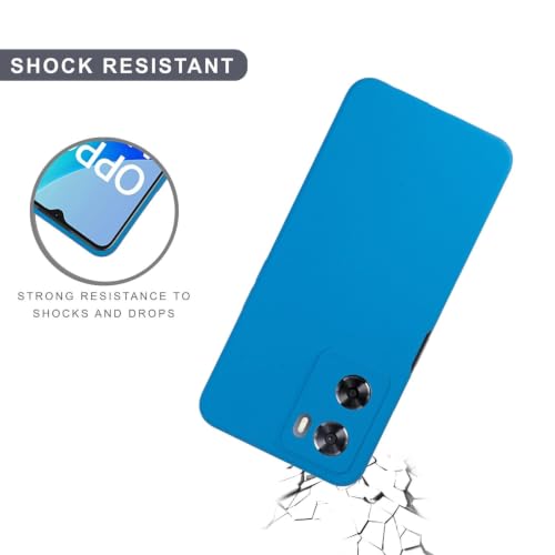 Image of SPRIG Compatible with Oppo A57s Phone Liquid Silicone Cover Premium Back Cover Drop Tested Shock Proof Mobile Case for Men, Women, Boys and Girls with Camera Protection (Navy Blue)