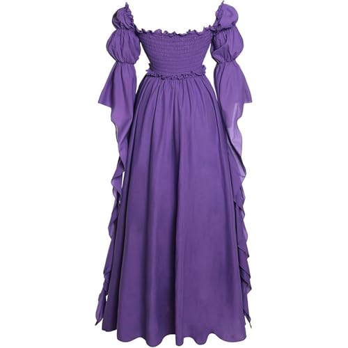 Robe de mariage médiévale et costume de fermière Renaissance pour femme - 4