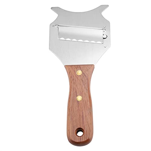 Culnflun Truffle Sgara, rasuradora de chocolate con cuchilla lisa ajustable y mango de madera fácil de mantenimiento ergonómico para el dispositivo de la cocina