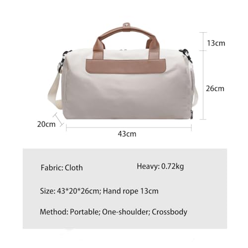 Travel Duffel Bags with Shoes Compartment Dry and wet separation Overnight Bag Carry-On sport bag (Gray)3