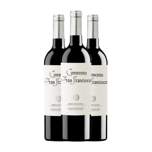 Convento San Francisco Tempranillo: Pack 3 Botellas 75 cl de Vino Tinto Ribera del Duero Convento San Francisco Tempranillo: Pack 3 Botellas 75 cl de Vino Tinto Ribera del Duero