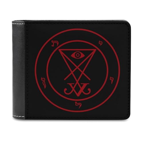 Sigil of Lucifer Slim Bifold Wallets Fashion Credit Card Holder Wallet Unisex Purse Travel