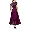 Miusol-Womens-V-Neck-Elegant-Lace-Ruffle-Bridesmaid-Maxi-Dress Miusol Women's V Neck Elegant Lace Ruffle Bridesmaid Maxi Dress (X-Large, Magenta)
