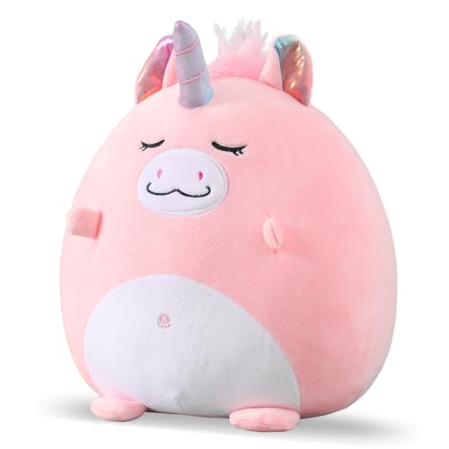 Marsjoy 20,3 cm Rosa Einhorn Plüschkissen Spielzeug Squishy Kuscheltier Plüschkissen Niedliches Einhorn Kuscheltier Kawaii Weiches Kissen für...