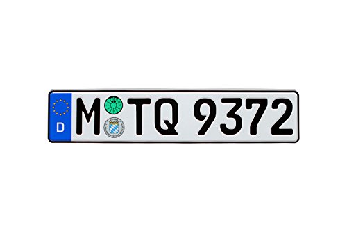 Bayern German Euro Plate with Seals - Random Characters