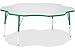 Jonti-Craft Berries 6458JCA119 Six Leaf Activity Table, A-Height (24"-31" Adjustable Height), 60" Diameter, Gray/Green/Gray