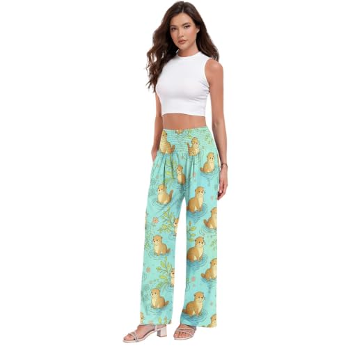 Pantalon ample pour femme imprimé idéal pour vos vacances