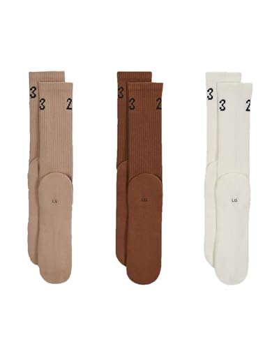 Jordan Essential Multicolor/Earthtones Unisex Crew Socks (3 Pair) - L2