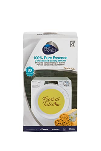 CARE + PROTECT Fiori di Talco, 100% Pure Essence, Profumatore Bucato per Lavatrice, Essenza Concentrata per Biancheria e Vestiti, Formula attiva di Lunga Durata, fino a 5 settimane, 80 cicli, 400ml