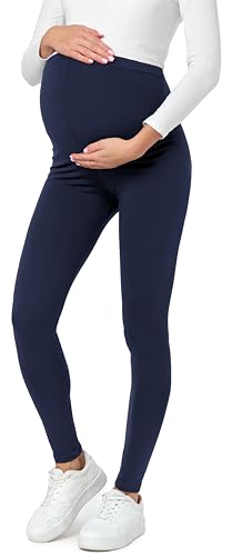 Be Mammy Leggins Premamá Embarazo Ropa Deporte BE20-230 (Azul Marino, XL)