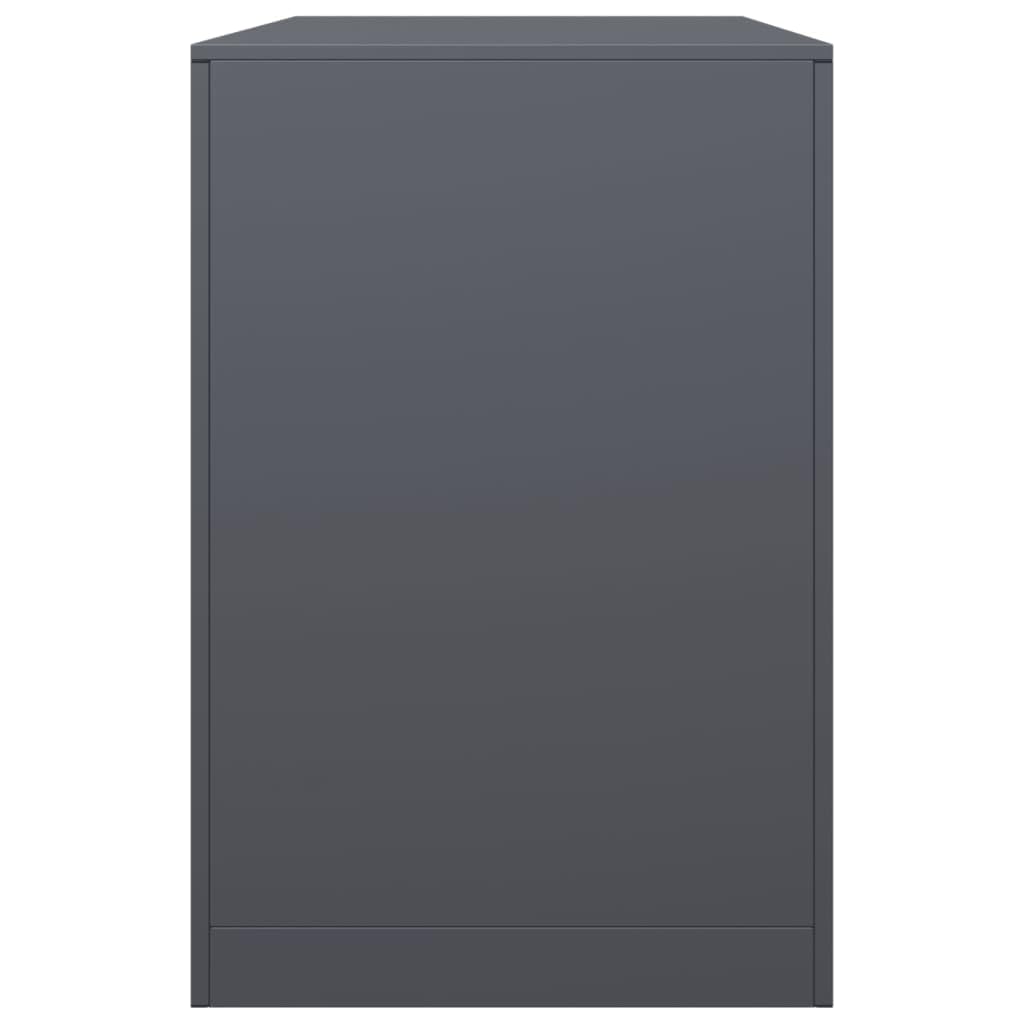 vidaXL Leñero de Acero Gris Antracita 100x40x60 cm, Soporte para leña, Almacenamiento de Troncos, Estante para leñas, Soportes para leña