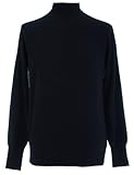Shephe Men's Mock Turtleneck Cashmere Sweater Black Extra Large