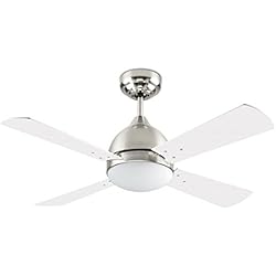 Ventilador Borneo Leds-C4 30-4399-81-F9 Ventilador Borneo, 2 X E27 MAX, 60W, Niquel Satinado