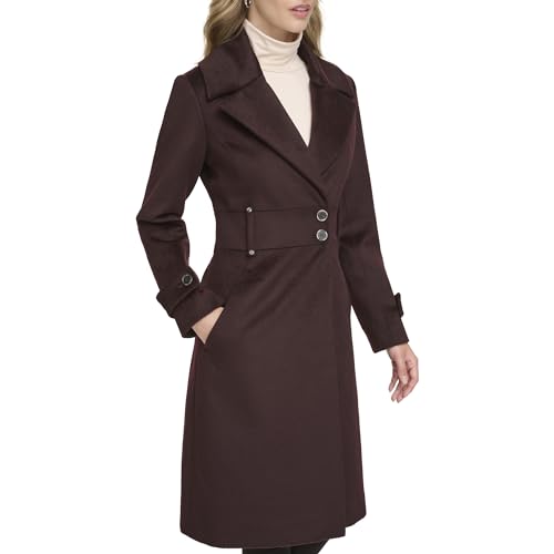 Kenneth Cole Women's Solid Wool Blend Trench Coat3