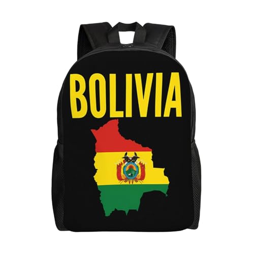 Bolivian Boliva Pride Map Flag Backpack Simple Leisure Travel Backpack Outgoing Daypack 16 inch