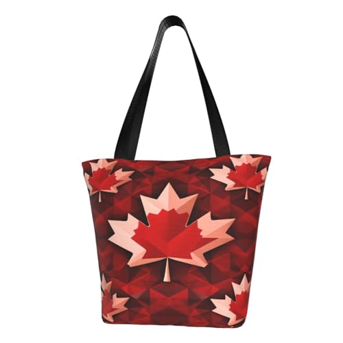DRGFCXE Canadian Maple Leaf Tours - Bolso de mano acolchado ligero de gran capacidad, adecuado para compras, fitness, moda y fácil de combinar con la vida, Black, Talla única