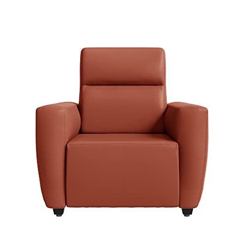 Image of Wakefit Sofa Set | 3 Year Warranty | Sofa 1 Seater, 1 Seater Sofa for Living Room, Wooden Sofa Set, Sofa Set Single Seater - Belize(Romance : Tan)