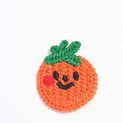 Parches de Bordado 30 Parches de Ganchillo Hechos a Mano 3 a 4 cm con Forma Fruta, pequeños Bordados for Planchar en la Ropa(Lemon 4.2 * 3.5cm)