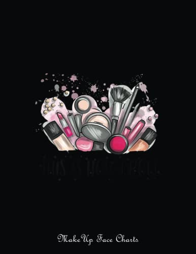 Makeup Face Charts: Womens Professional Makeup Artist Kit Beauty Salon Makeup Organizer | Make Up Practice Chart Book | Makeup Artist Drawing Coloring ... For Practice And A Space To Note Your Idea image 2