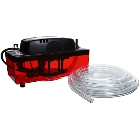 DiversiTech CP-22 Series Automatic Condensate Pump with Tubing for HVAC/R Equipment, Condensation Removal Pump with Removable Check Valve, 120V, 22' Lift, 20' 3/8" Tubing Cover