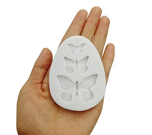 2 pcs Butterfly Silicone Molds,Mini Butterfly Fondant Chocolate Baking Mold Tool for Cake Decorating Polymer Clay, Wax, DIY Sugar Crafts - Thumbnail 5