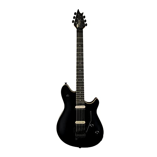 EVH Wolfgang Special 6-String Electric Guitar with Ebony Fretboard (Right-Handed, Stealth Black) Bundle with EVH Wolfgang Solid Body Electric Guitar Weather-Resistant Hard Case (Black) (2 Items)
