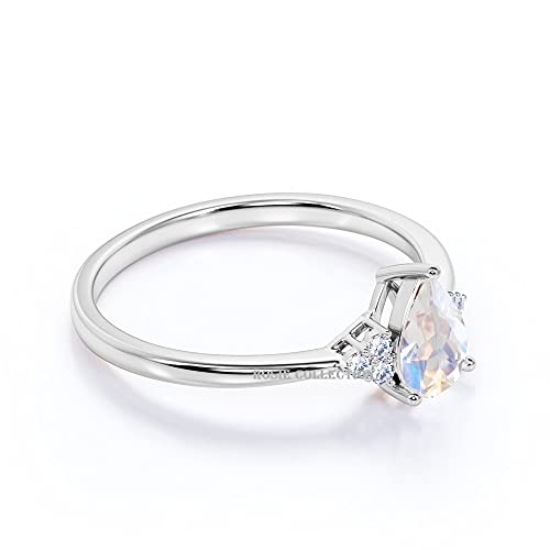 925 Sterling Silver Pear Shaped Gemstone Engagement Promise Ring For Women Gifts For Her2