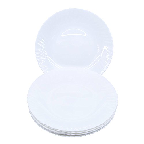 PIATTO PIANO TITAN CERAMICA BIANCO CM.24 CONFEZIONE 6 PEZZI