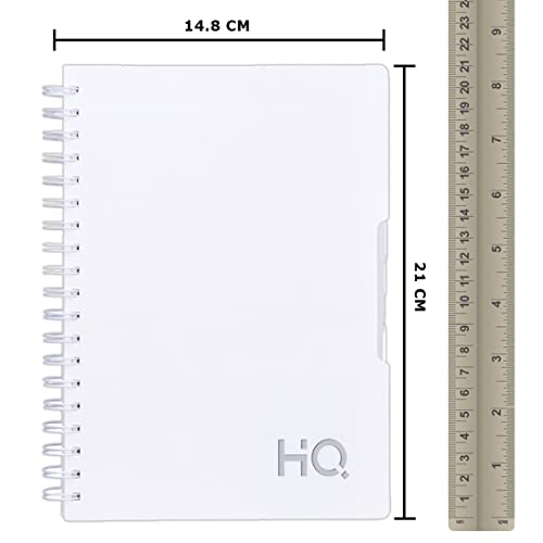 Image of Notebook Five Subject Spiral Wiro Bound Notebook | 14.8 cm X 21 cm | 300 Pages | White
