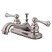 Kingston Brass GKB608BL Restoration 4-inch Centerset Lavatory Faucet with Retail Pop-up, Brushed Nickel