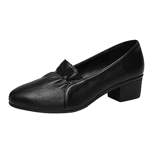 Escarpins classiques femme talon bloc chaussures confortables