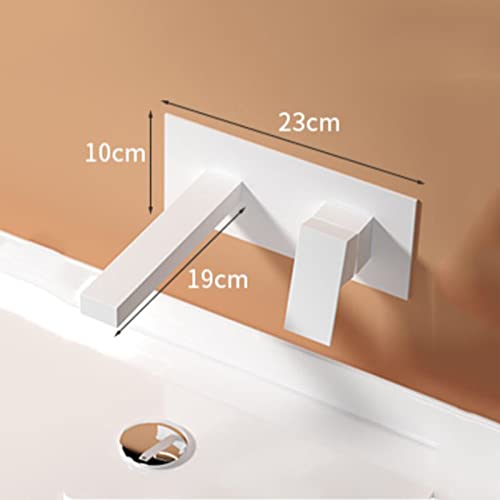 Robinet de lavabo en laiton blanc mat à poignée unique