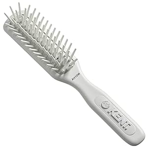 Kent-AH10W-Airhedz-Pro-Narrow-Pin-Hair-Brush-Fat-Pin-White-for-Detangling-and-Grooming Kent AH10W Airhedz Pro Narrow Pin Hair Brush (Fat Pin, White) - for Detangling and Grooming
