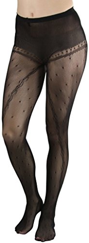 Image of ToBeInStyle Women's Elegant Floral Lace Inspired Spandex Net Full Length Tights