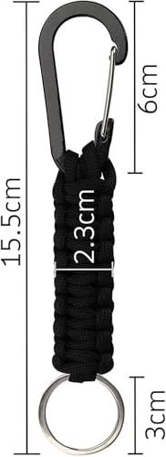 Image of BRAVESHINE Paracord Keychain Carabiner Clip, D Ring Lanyard Hanger Stroller Hook for Water Bottle, Key, Backpacks, Men, Women