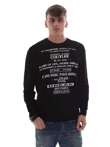 Pullover noir homme taille M Versace Jeans B5GVB80450404L01 vêtement mode