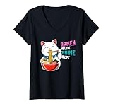 Photo Gallery donna anime e ramen maneki neko - zuppa di spaghetti otaku maglietta con collo a v Photo Gallery donna anime e ramen maneki neko - zuppa di spaghetti otaku maglietta con collo a v
