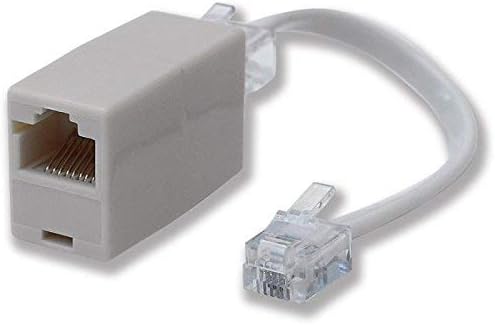 BK4509 RJ11 UK Plug to RJ45 Socket Line Telephone Adaptor - White