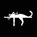 Stickers pour voiture Animaux 15.9X8.4CM vinyle Decal mignon Chat drôle de rêve Enthousiaste Cartoon autocollant de voiture Noir/Argent stickers pour voiture (Color Name : Silver)