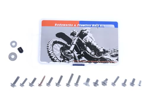 Kit visserie moto tout-terrain en acier robuste anticorrosion pour fixation de carénage enduro
