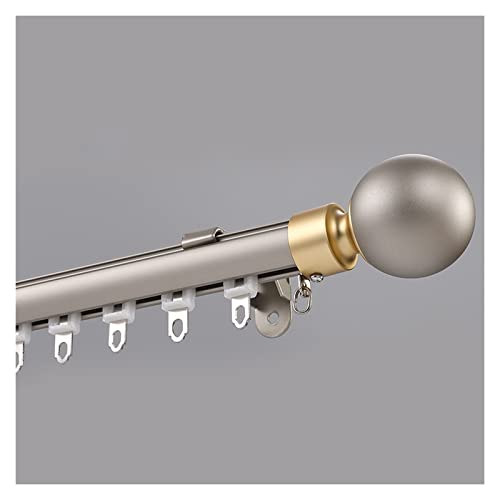 Soporte de pared doble para cortina de dormitorio, ventana de bahía, cocina, puerta corredera, color gris, 200 cm