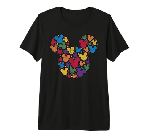 T-shirt Mickey Mouse premium aux finitions rainbow haut de gamme
