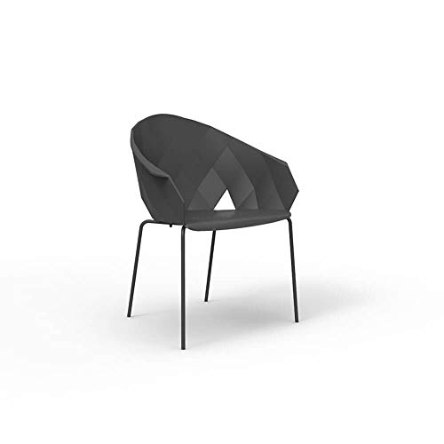 Set 4 Vondom Vases chair for outdoor black