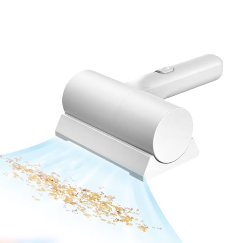 Aspirador antiácaros – Aspirador colchón 22,2 x 8,2 x 16,9 cm | Sensor de ácaros ABS, suministros de limpieza, máquina para cama, colchón, sofá, almohadas, pantalla LED inteligente, vibración
