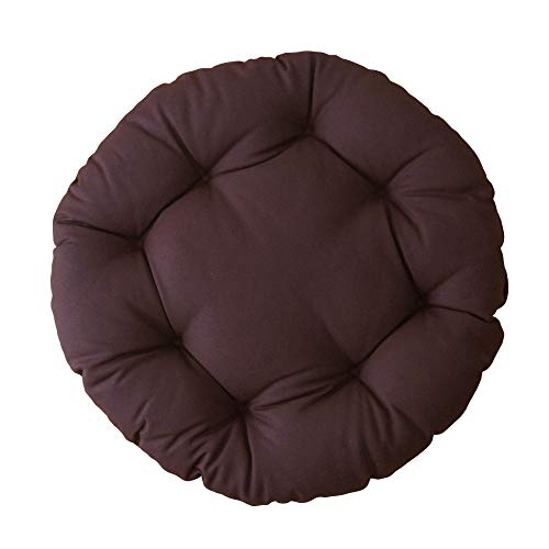 fabrizm 日本製 ラウンドクッション(L) オックス チョコレートブラウン 1378-br-brのサムネイル